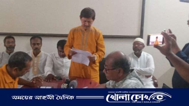 বোয়ালমারী উপজেলা  বিএনপির আহবায়ক শামসুদ্দিন মিয়া ঝুনুর সংবাদ সম্মেলন অনুষ্ঠিত