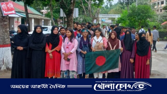 ফরিদপুরে বৈষম্য বিরোধী ছাত্র আন্দোলনের শহীদী মার্চ অনুষ্ঠিত