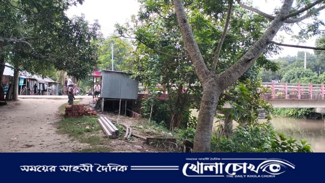 বালিয়াকান্দিতে ব্রিজের পাশের ব্লক তুলে সরকারি জায়গা দখল, ঘর নির্মাণের অভিযোগ 