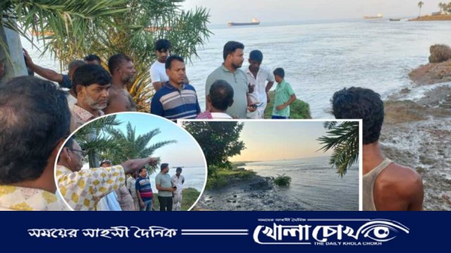 হাতিয়ায় নদী ভাঙ্গন রোধে জিও ব্যাগের আশ্বাস পানি উন্নয়ন বোর্ডের