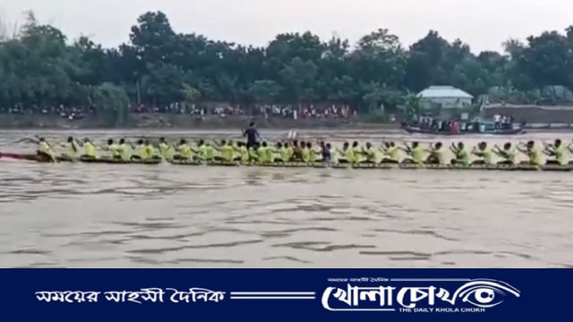 মাগুরায় মধুমতি নদীতে বাৎসরিক নৌকা বাইচ মেলা অনুষ্ঠিত 