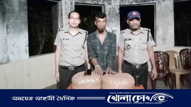 গ্যারেজে মিলল ৮ কেজি গাঁজা, নগদ টাকা, আটক-১