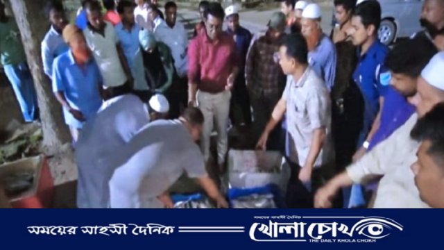 ফরিদপুরে ভ্রাম্যমাণ আদালতের অভিযানে  ৫ মন ইলিশ মাছ জব্দ 