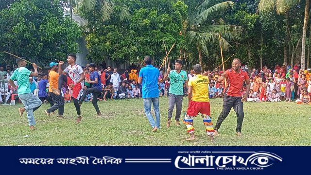 ফরিদপুরে হয়ে গেল গ্রাম বাংলার ঐতিহ্যবাহী লাঠি খেলা ও হাডুডু