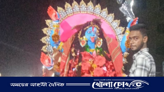 প্রতিমা বিসর্জনের মধ্যে দিয়ে শেষ হলো শ্যামা পূজা 