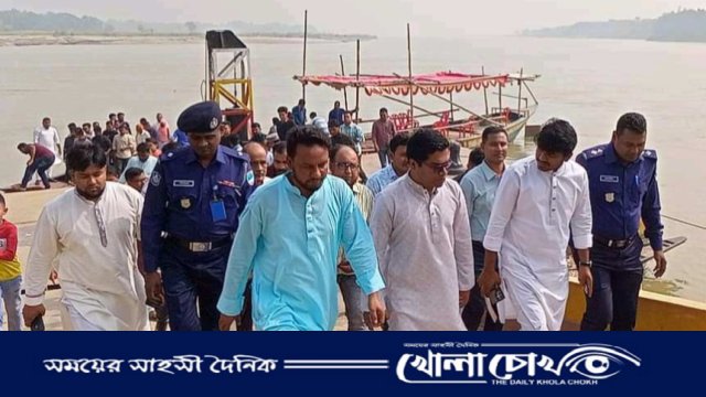 মহম্মদপুরে অন্তর্বর্তীকালীন সরকারের উপদেষ্টার এপিএস মধুমতি নদী ভাঙ্গন এলাকা পরিদর্শন 