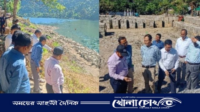 কাপ্তাইয়ে পানি উন্নয়ন বোর্ডের প্রকল্প পরিদর্শনে অতিরিক্ত সচিব মোহাম্মদ রেজাউল করিম 