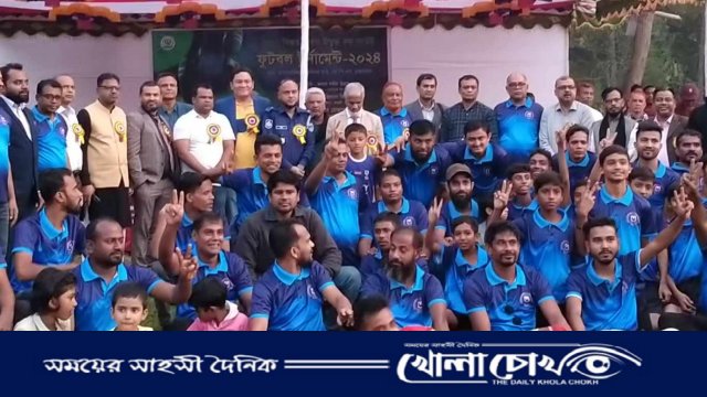 কাপ্তাইয়ে উম্মুক্ত নক আউট ফুটবল টুর্নামেন্টের উদ্বোধন 