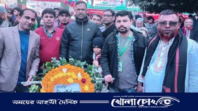 ব্রাহ্মণবাড়িয়া রিপোর্টার্স ক্লাবের উদ্যোগে মহান বিজয় দিবস উপলক্ষে পুষ্পস্তবক অর্পণ 