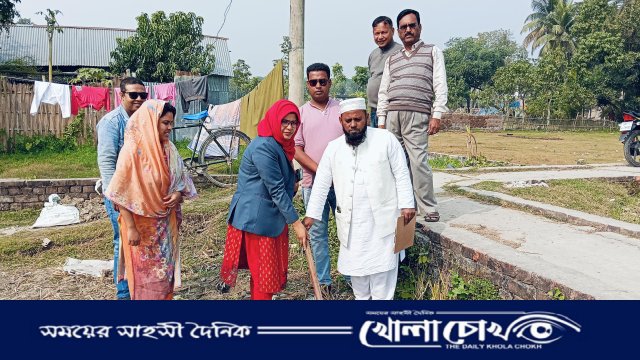 খোকসায় এলজিসিআরআরপি (কোভিড-১৯) প্রকল্পের রাস্তা নির্মাণ কাজের উদ্বোধন