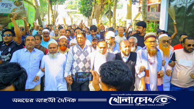 নবগঠিত কমিটি বাতিলের দাবিতে সরাইলে বিএনপির একাংশের ঝাড়ু মিছিল