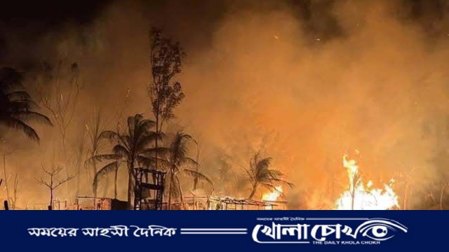 অগ্নিকাণ্ডে সেন্টমার্টিন ইকো রিসোর্ট পুড়ে ছাই 