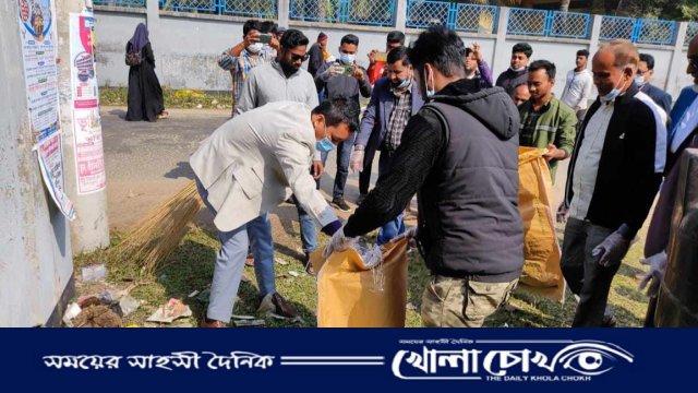 তারুণ্যের উৎসব উপলক্ষে নাজিরপুরে বিশেষ পরিচ্ছন্নতা অভিযান