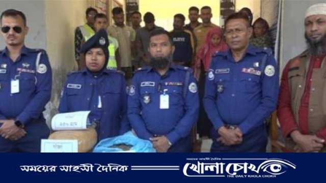 পিরোজপুরে মাদক বিরোধী অভিযানে মা-ছেলেসহ ৫ মাদক কারবারি গ্রেপ্তার; বিপুল পরিমান ইয়াবা ও গাজা উদ্ধার