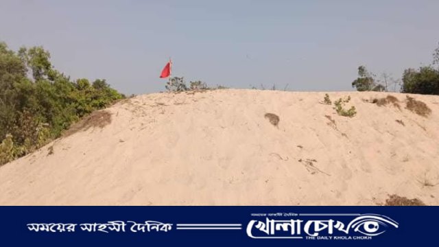 লামায় অবৈধ বালু উত্তোলন, ৬ পয়েন্টে দুই লাখ ঘনফুট বালু জব্দ