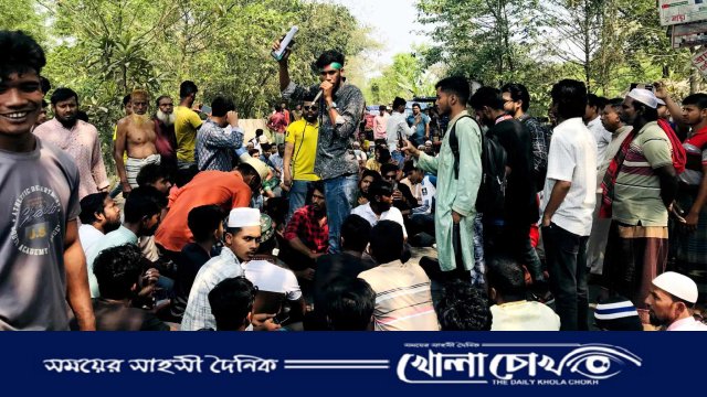 সালথায় মাহিন্দ্রা বন্ধের দাবিতে অবস্থান কর্মসূচি