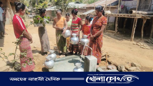 থানচির কানাইজৈ পাড়ায় ৫৪ বছর পর বিশুদ্ধ পানির ব্যবস্থা